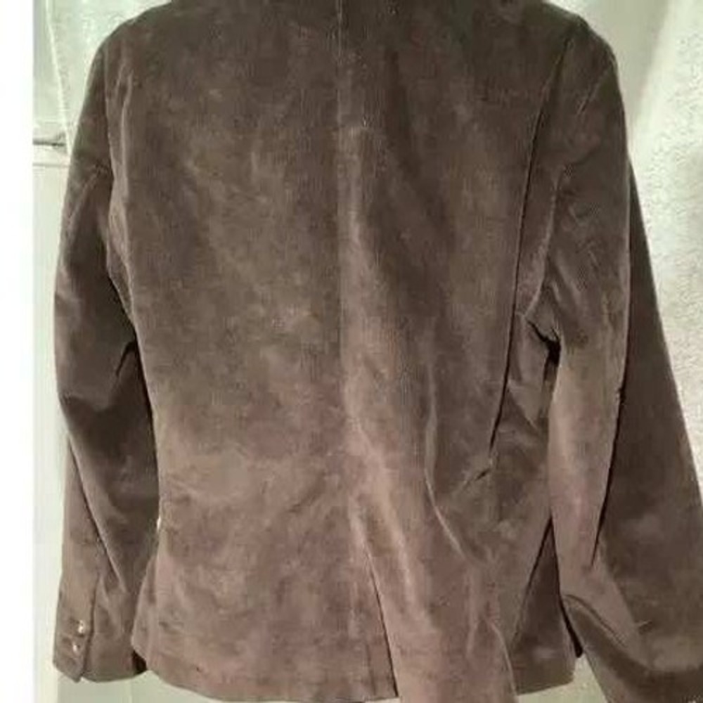 L.L. Bean Chocolate Brown Corduroy Equestrian Blazer‎ Jacket 20 Petite XL - Picture 6 of 7